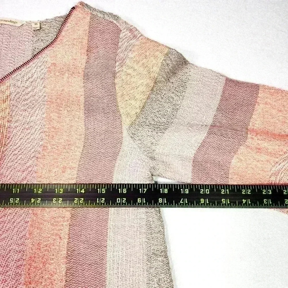 Soft Surrondings Women's Meca Tunic XS Pockets Coral/Lavender Stripes Tassel Zip - Picture 10 of 14